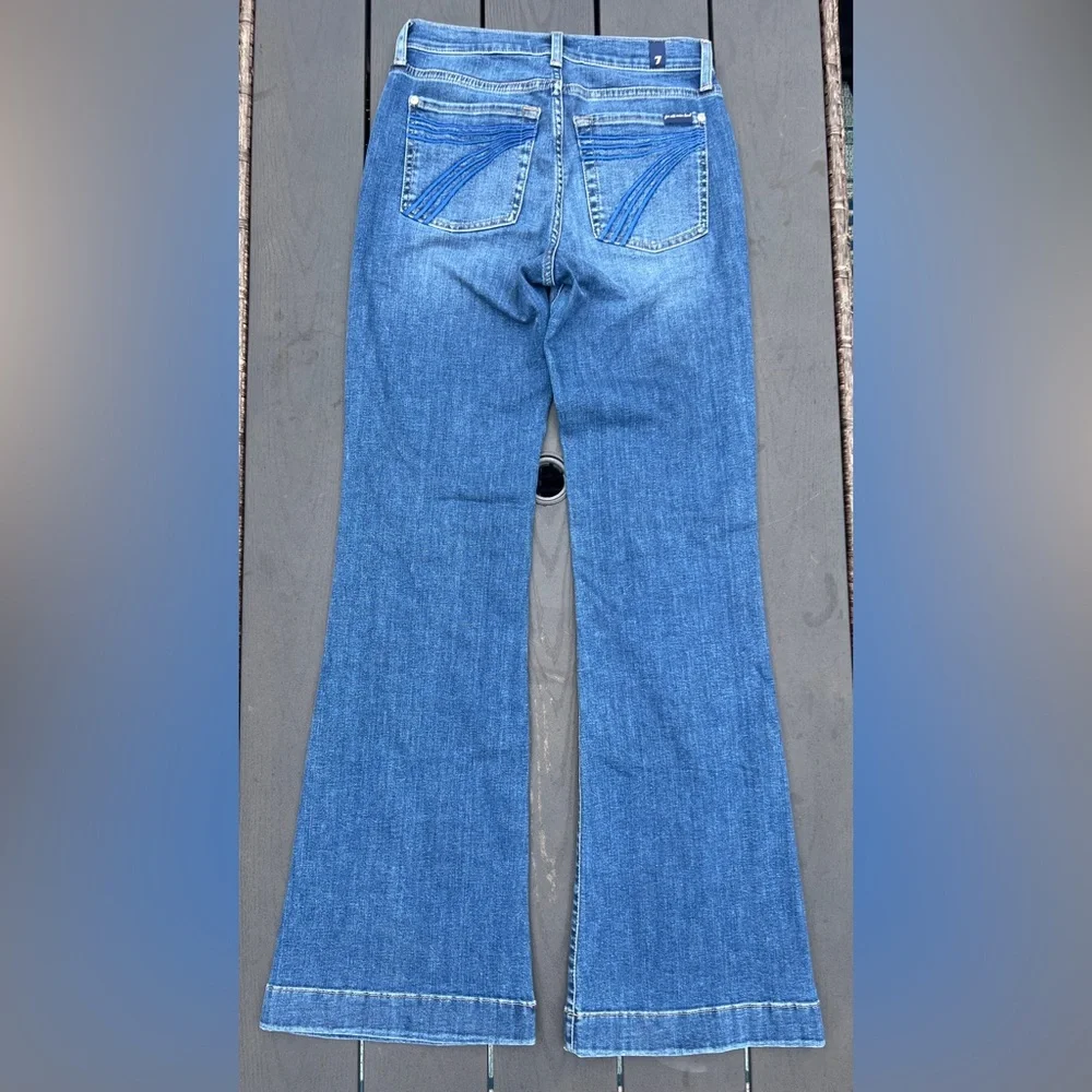 7 For All Mankind Dojo Tailorless Flare Jeans - Picture 3 of 4